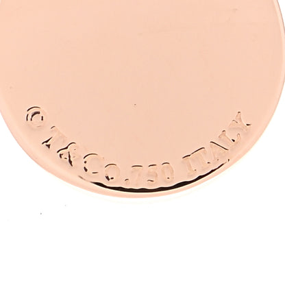 Tiffany 18K Rose Gold Diamond 1837 Circle Charm 3 of 4