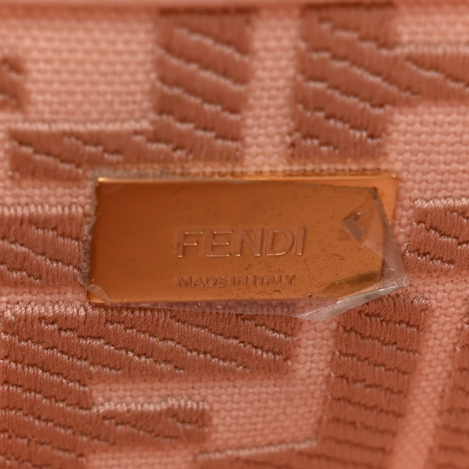 Fendi Vitello Seta Canvas FF Embroidered Mini Peekaboo Iconic Satchel Rosa Confetto 7 of 17