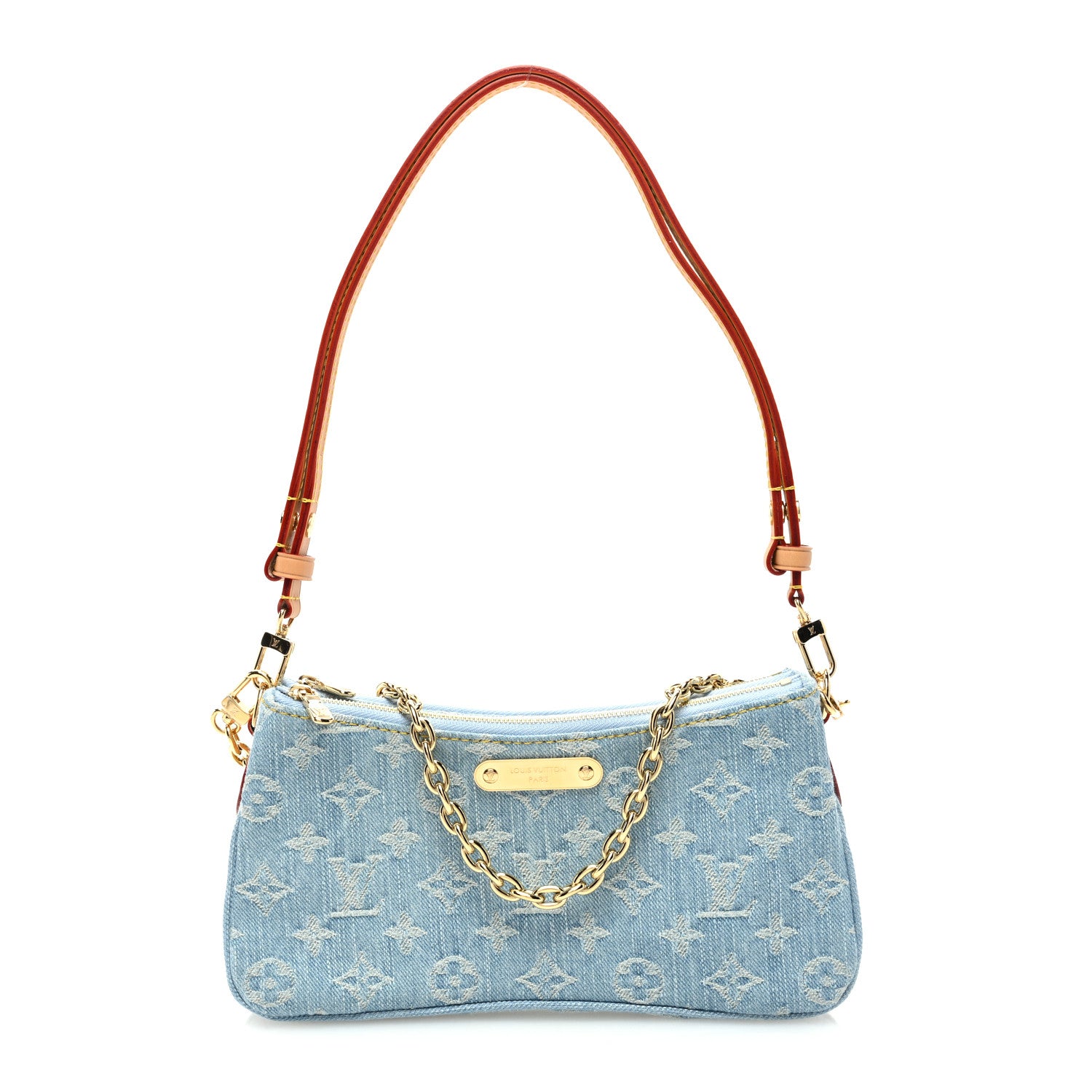Louis Vuitton Monogram Denim Liv Pochette Sky Blue 1 of 10