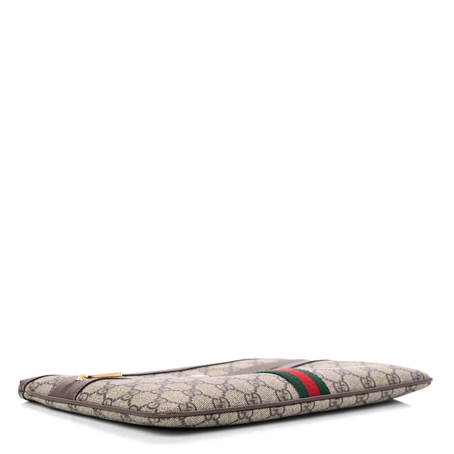 Gucci GG Supreme Monogram Large Ophidia Pouch Clutch Brown 4 of 10