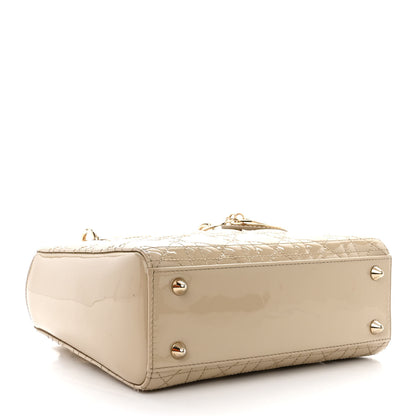 Christian Dior Patent Cannage Small Lady Dior Beige 4 of 12