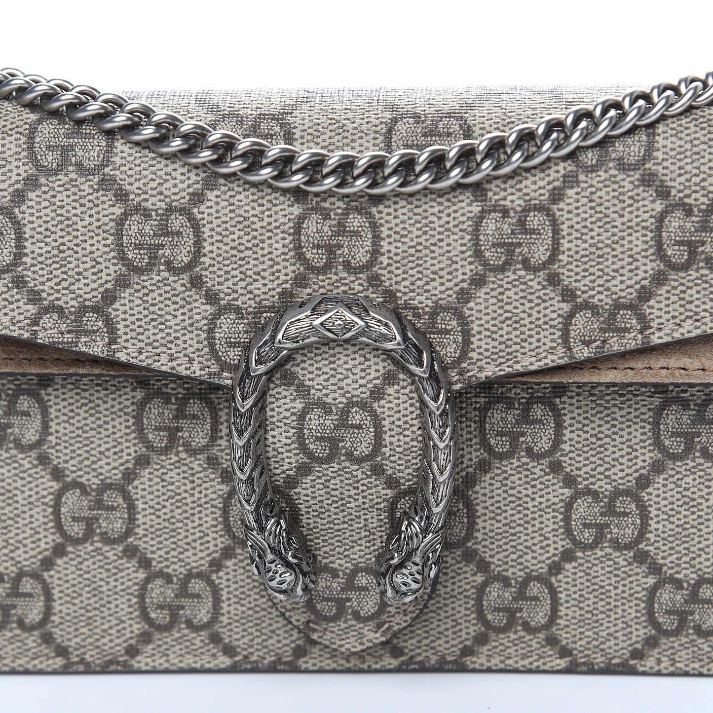 GG Supreme Monogram Super Mini Dionysus Shoulder Bag Taupe
