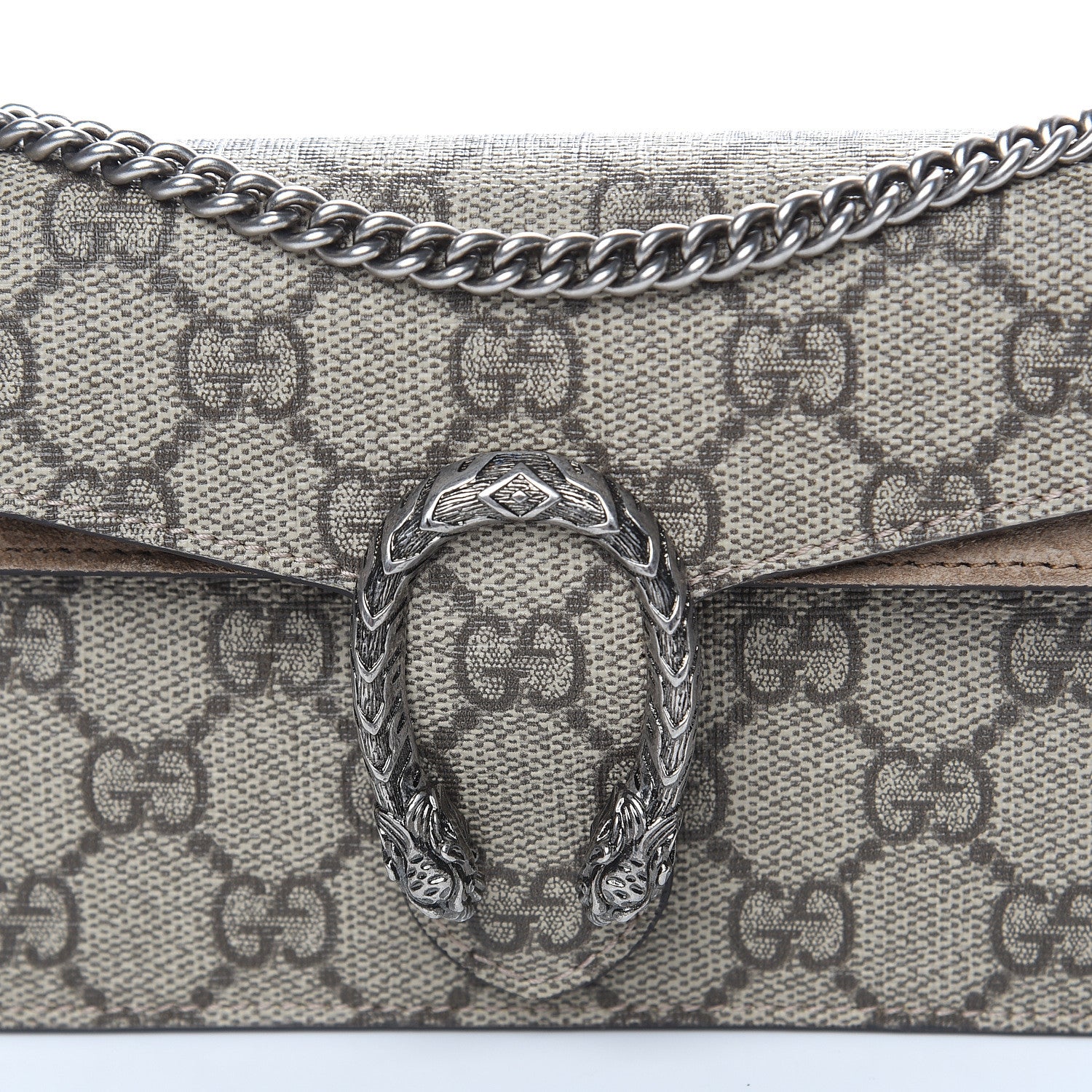 Gucci GG Supreme Monogram Super Mini Dionysus Shoulder Bag Taupe 9 of 10