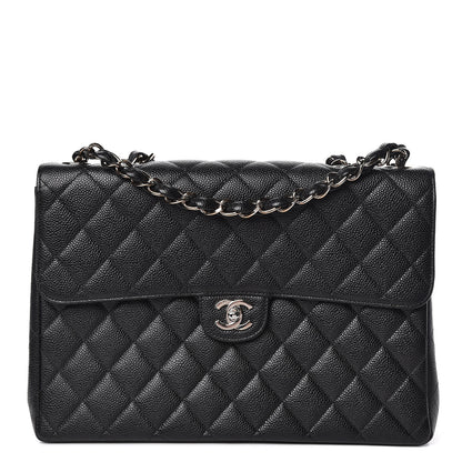 Chanel Caviar Quilted Jumbo Single Flap Black 1 of 12