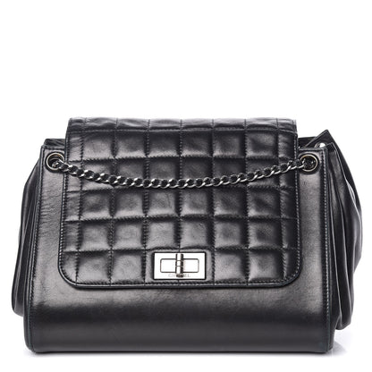 Chanel Lambskin Chocolate Bar Accordion Mademoiselle Flap Black 1 of 16