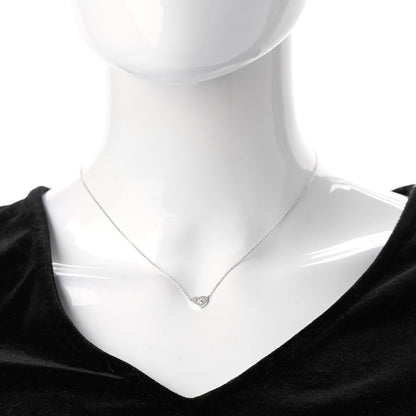 Tiffany Sterling Silver Diamond Paloma Picasso Modern Heart Necklace 2 of 5