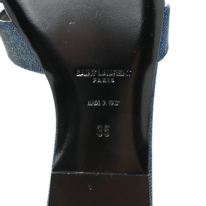 Saint Laurent Denim Tribute 05 Slide Sandals 35 Deep Navy Jeans 8 of 11