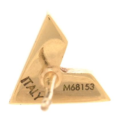 Louis Vuitton Brass Essential V Stud Earrings Gold 4 of 4