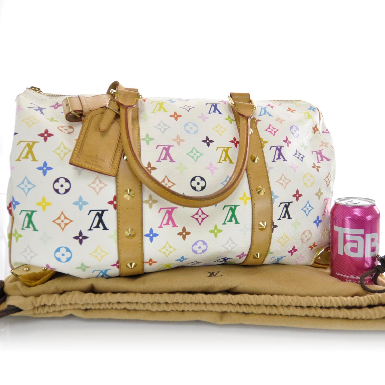 Louis Vuitton Monogram Multicolor Keepall 45 White 2 of 6