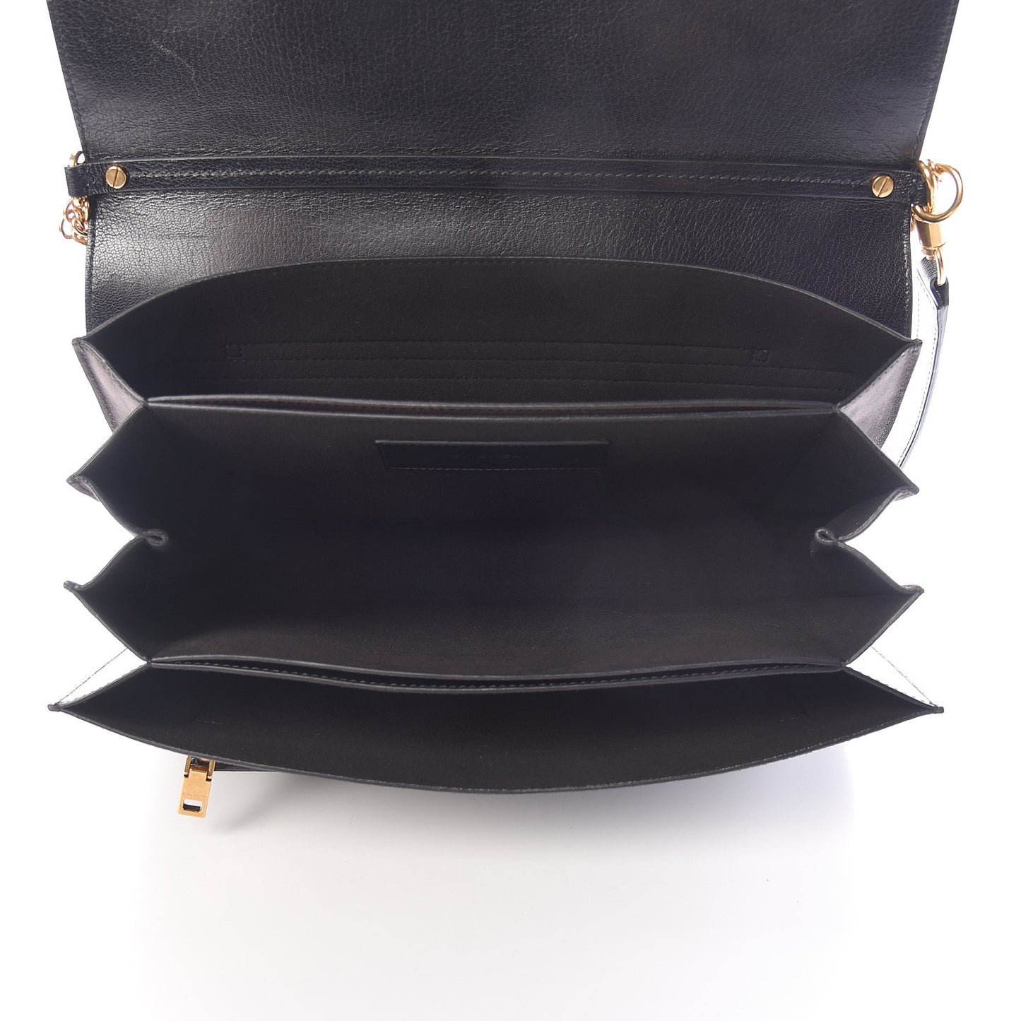 Goatskin Suede Large GV3 Flap Black Grey