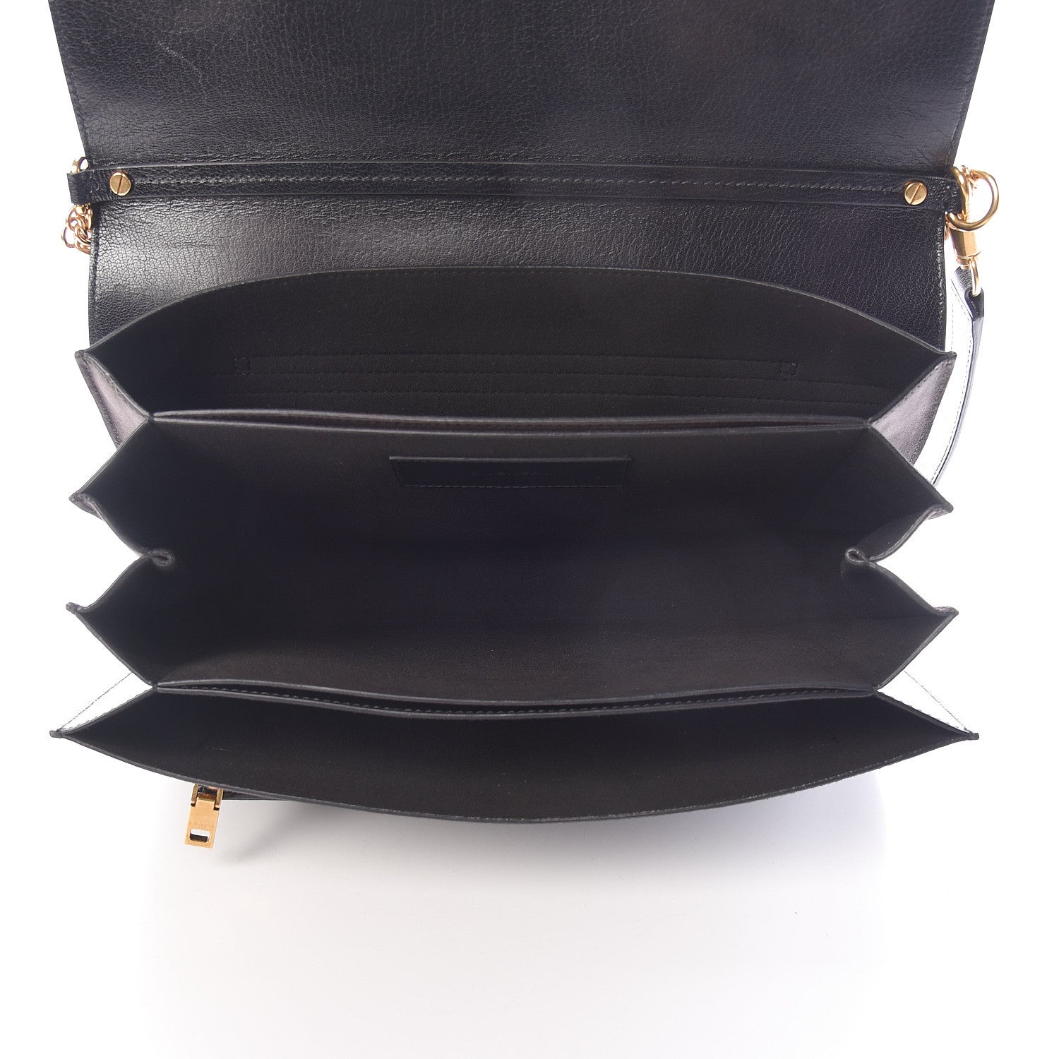 Givenchy Goatskin Suede Large GV3 Flap Black Grey 5 of 15