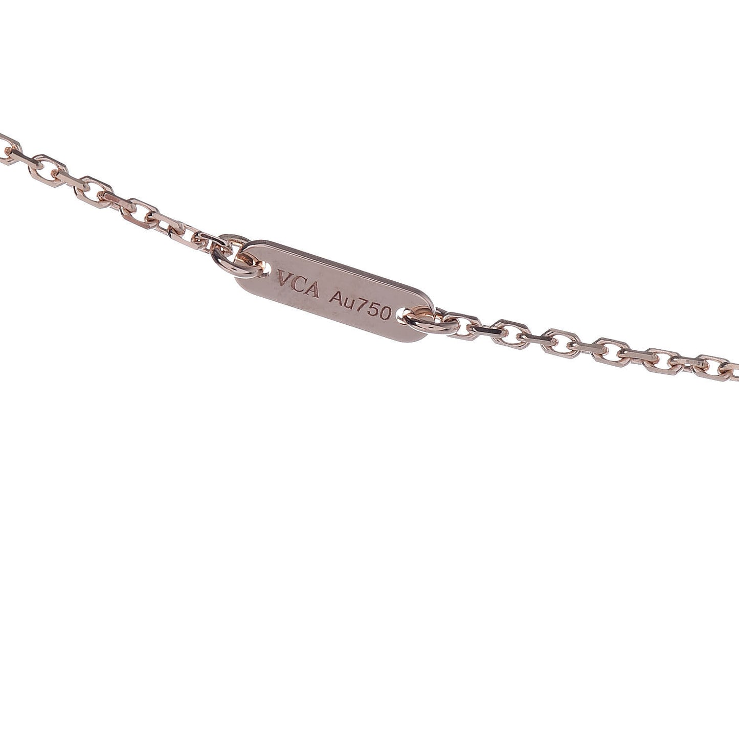 18K Rose Gold Carnelian Sweet Alhambra Heart Pendant Necklace