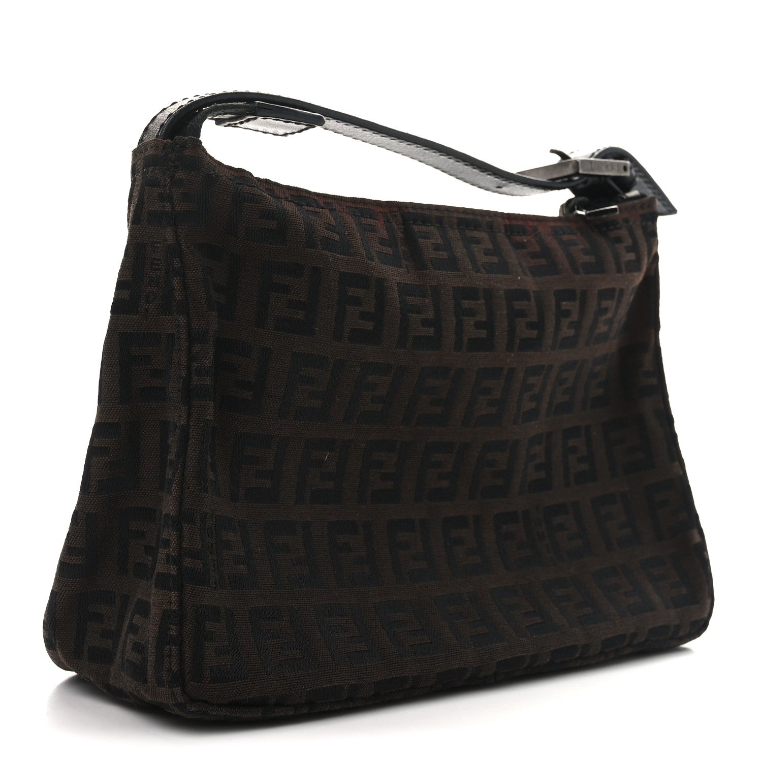 Fendi Zucchino Vitello Mini Pochette Moro Black 3 of 7