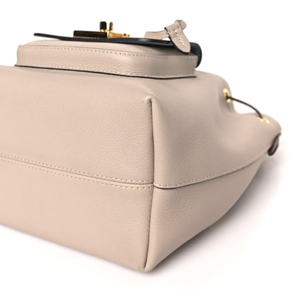 Louis Vuitton Calfskin Lockme Bucket MM Greige 8 of 8