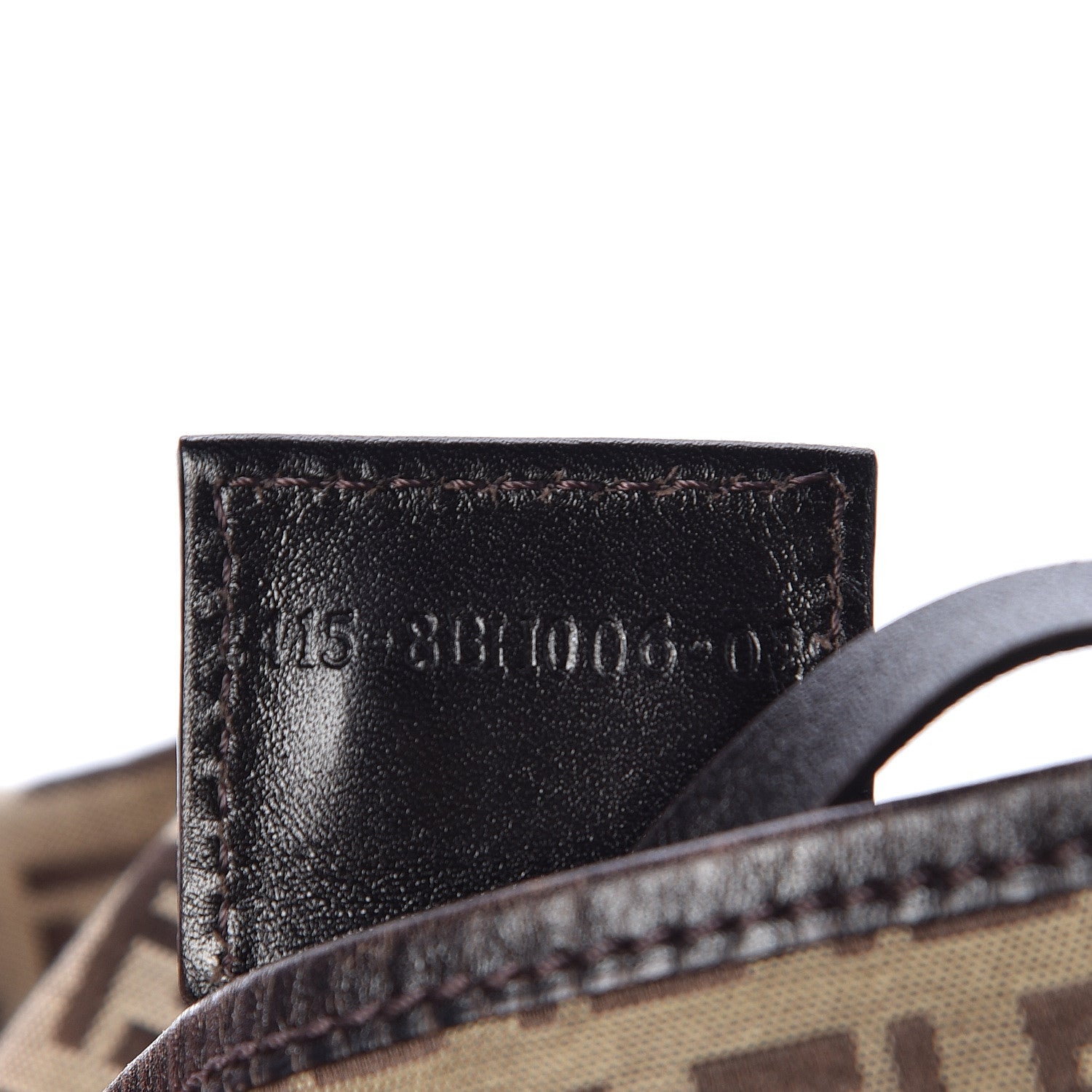 Fendi Zucchino Shopping Tote Mogano Panna Brown 8 of 14