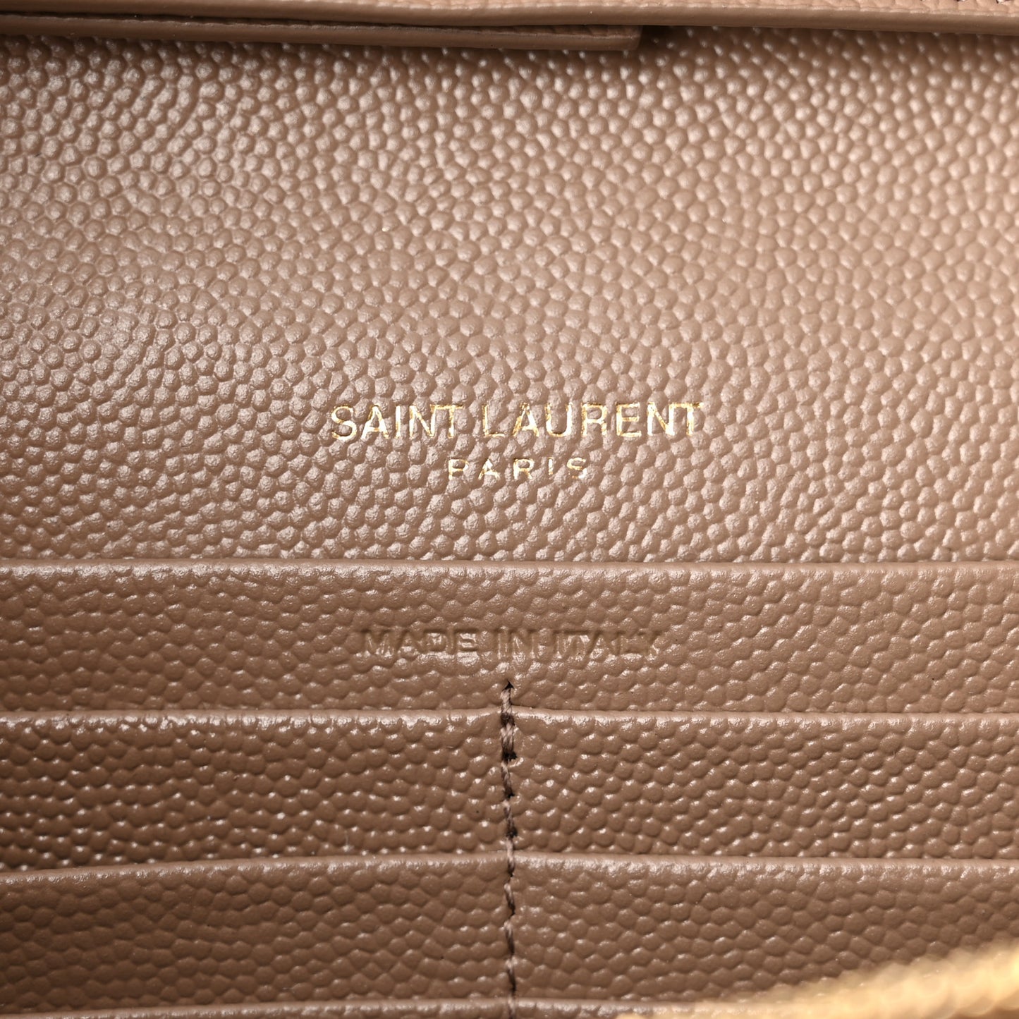 Grain De Poudre Matelasse Chevron Monogram Chain Wallet Fard