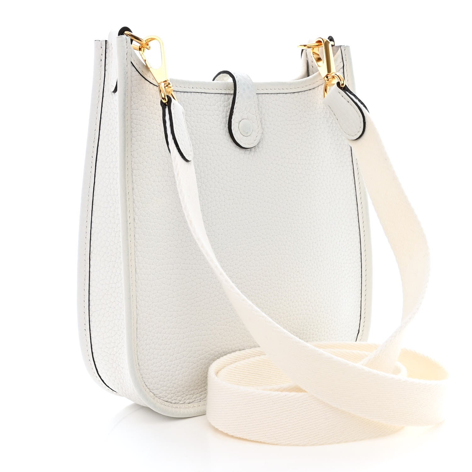 Hermes Taurillon Clemence Amazone Evelyne TPM New White 3 of 12