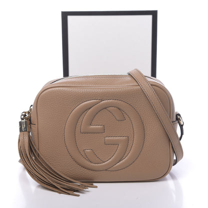Gucci Pebbled Calfskin Small Soho Disco Bag Camelia 11 of 11