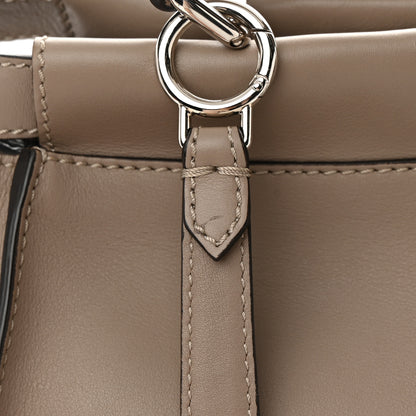 Fendi Vitello Seta Plexiglass Granite Large Peekaboo Iconic Satchel Tortora 16 of 18