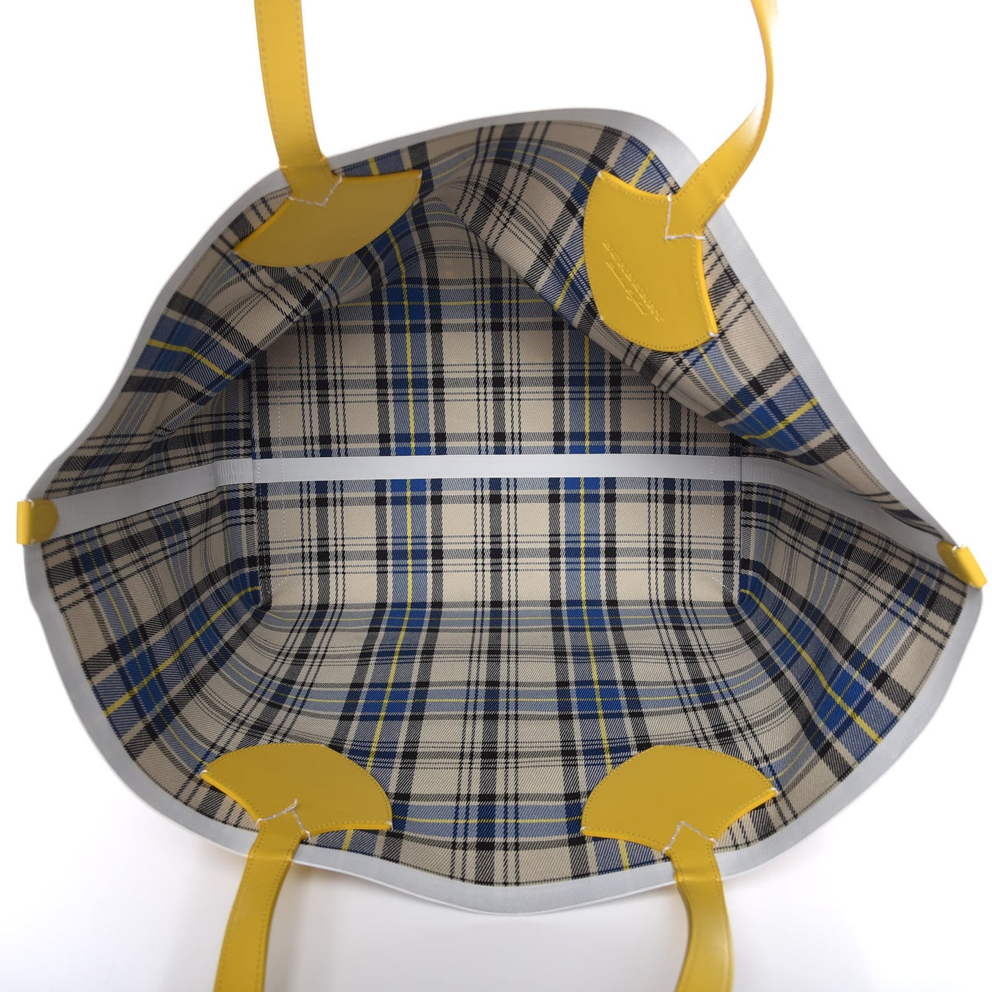 Vintage Check Large The Giant Reversible Tote Yellow