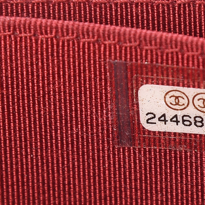 Chanel Caviar Quilted Zip Coin Purse Dark Red 7 of 10