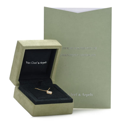 Van Cleef & Arpels 18K Yellow Gold Mother of Pearl Sweet Alhambra Pendant Necklace 5 of 5