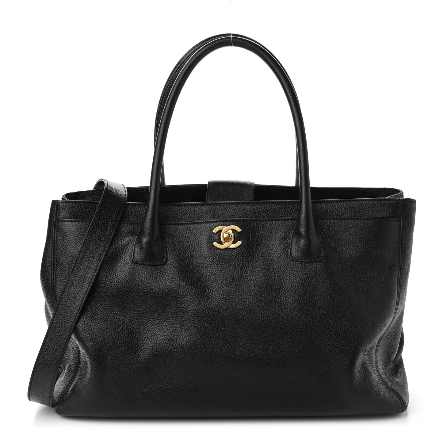 Calfskin Cerf Executive Shopper Tote Brown