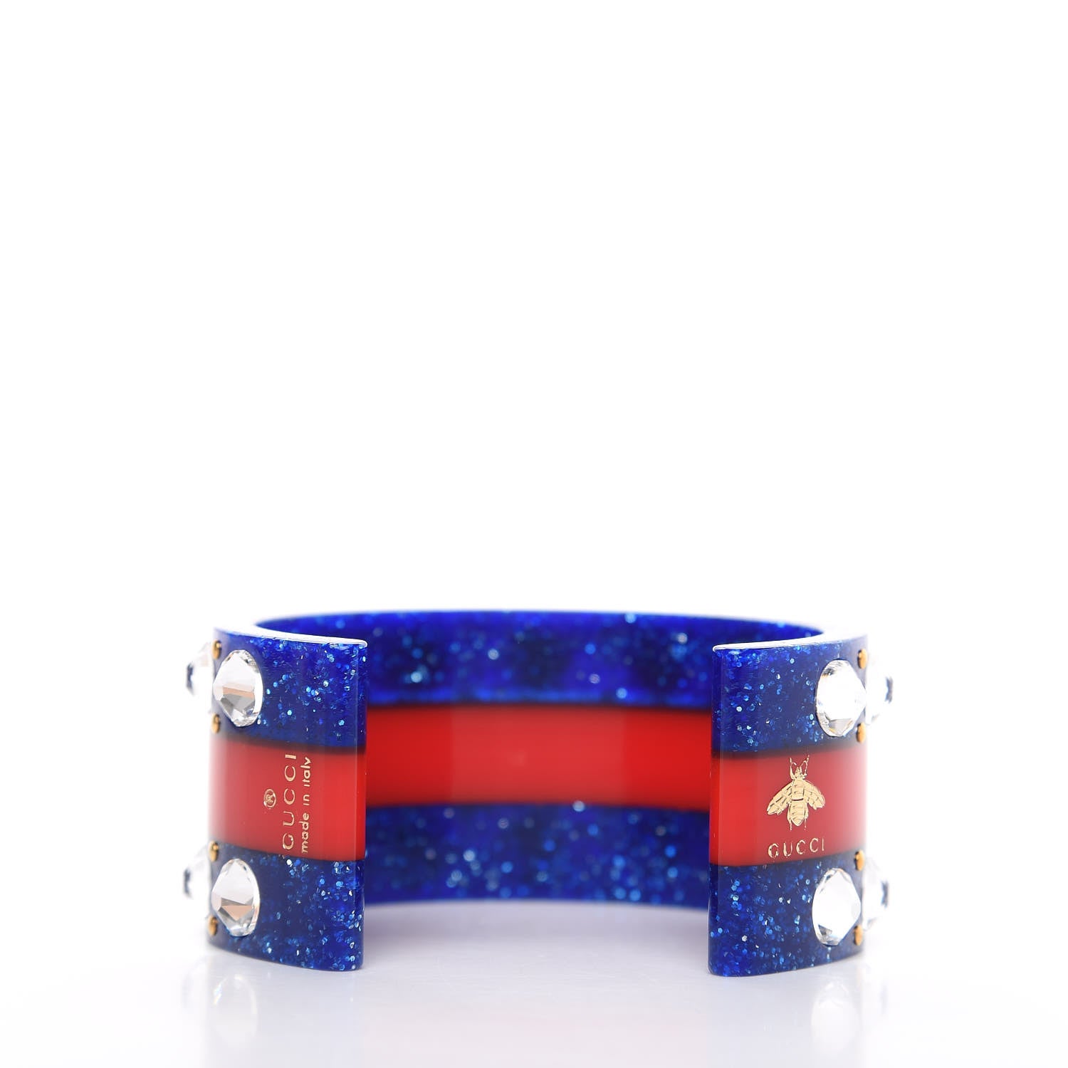 Gucci Crystal Web Cuff 16 Blue 3 of 6