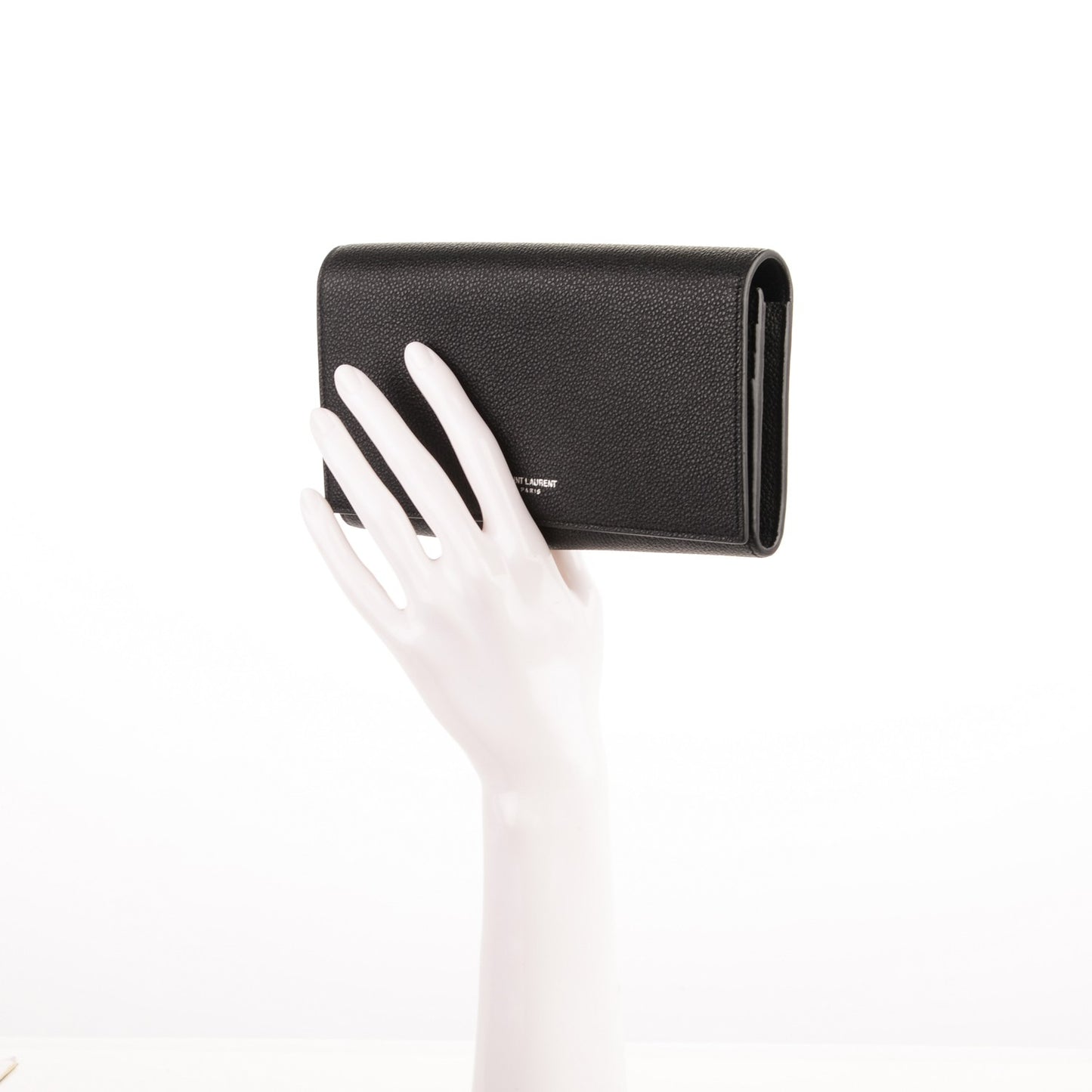 Grain De Poudre Classic Large Flap Wallet Black