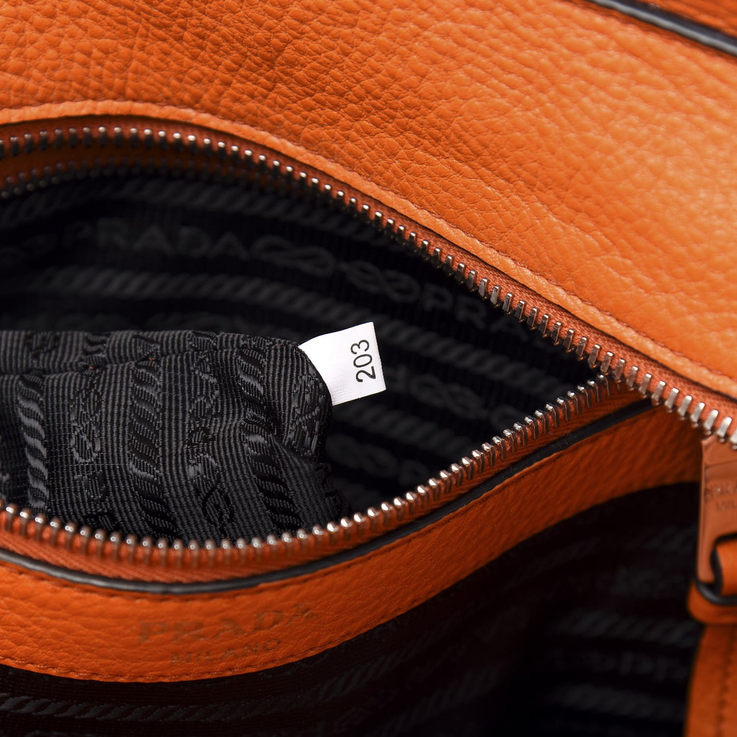 Vitello Phenix Small Zip Shopping Tote Papaya