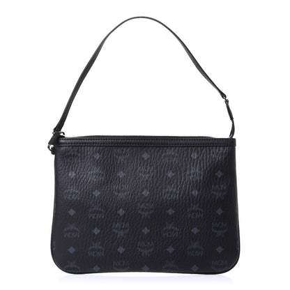 MCM Visetos Liz Shopper Tote Pouch Black 1 of 4