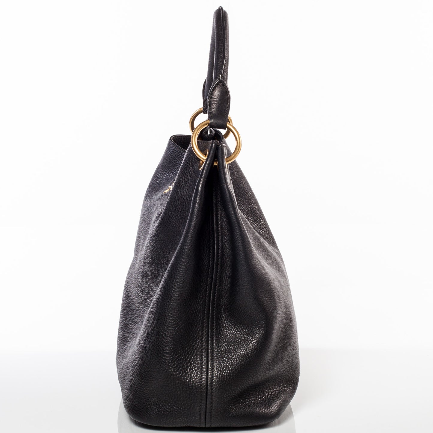 Vitello Daino Hobo Nero Black
