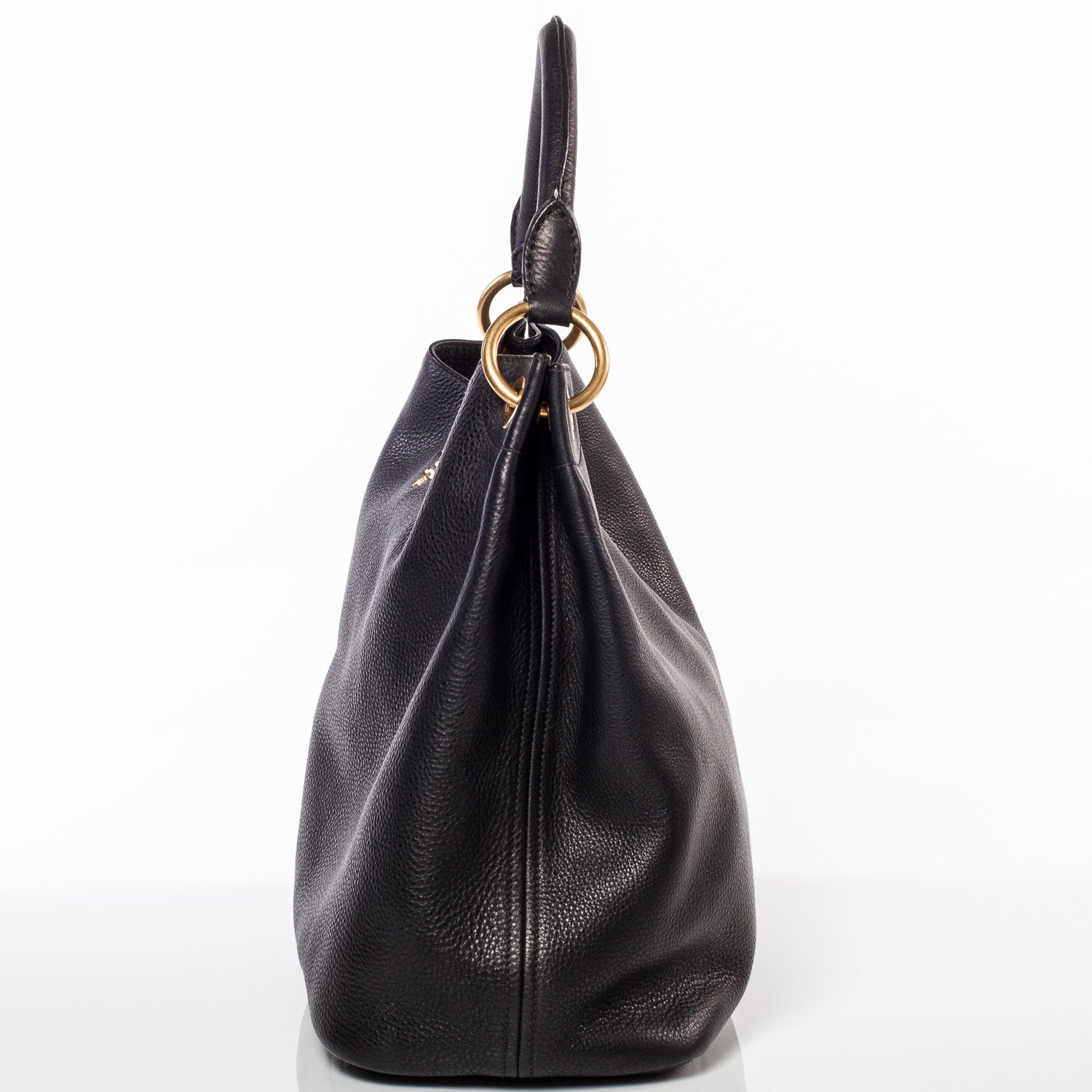 Prada Vitello Daino Hobo Nero Black 5 of 9