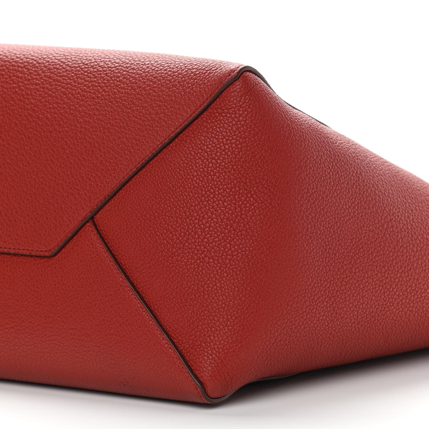 Soft Grained Calfskin Small Belt Cabas Fox Red