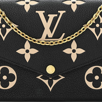 Louis Vuitton Empreinte Monogram Giant Felicie Pochette Black Beige 10 of 15