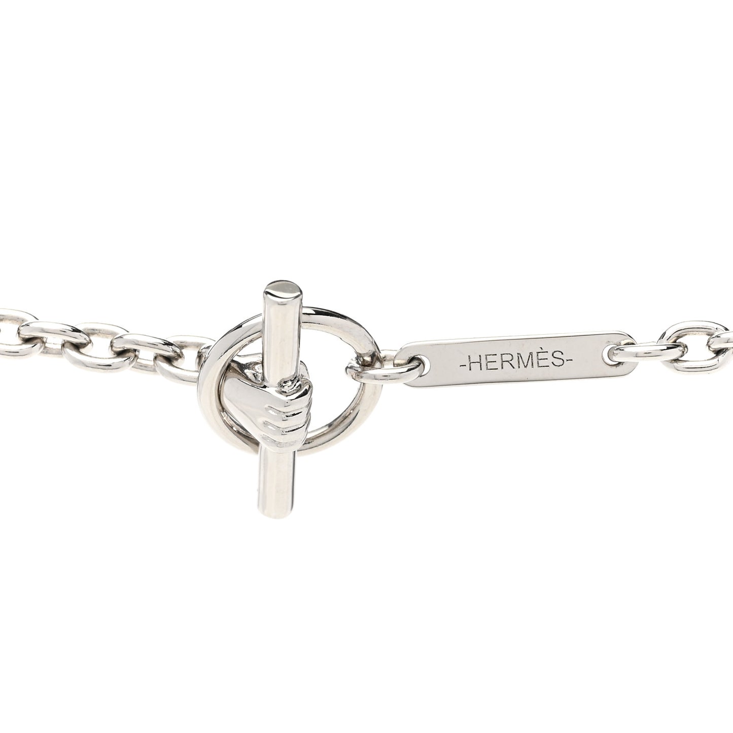 Lacquered Palladium Cavalier Necklace Black