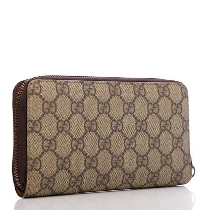 Gucci GG Supreme Monogram Neo Vintage Zip Around Wallet Beige Crop New Acero 3 of 8