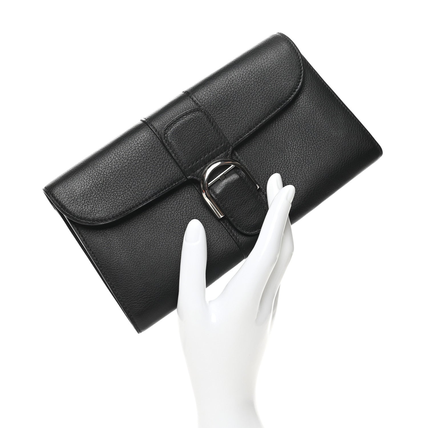 Delvaux Grained Calfskin Brillant PTF Long Wallet Black 2 of 7