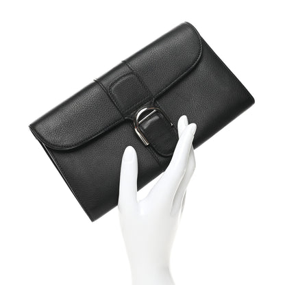 Delvaux Grained Calfskin Brillant PTF Long Wallet Black 2 of 7