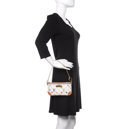 Louis Vuitton Monogram Multicolor Pochette Milla MM White 2 of 10