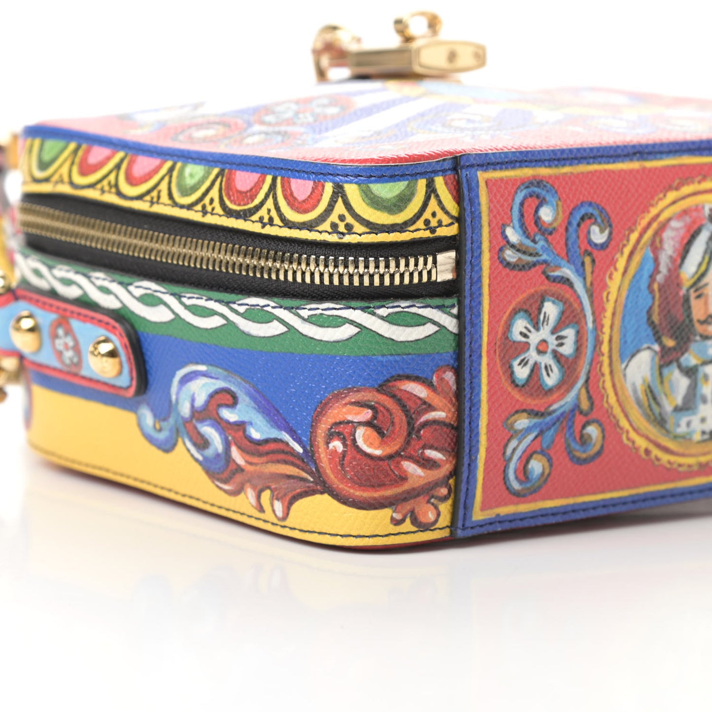 Dauphine Teatro dei Pupi Printed Box Bag Multicolor Red