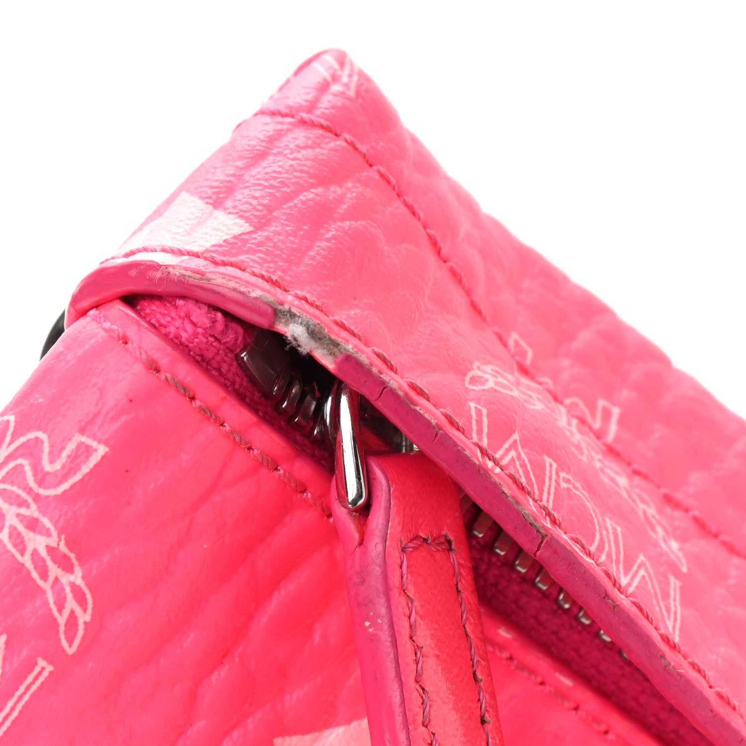 MCM Visetos Mini Crossbody Neon Pink 9 of 12