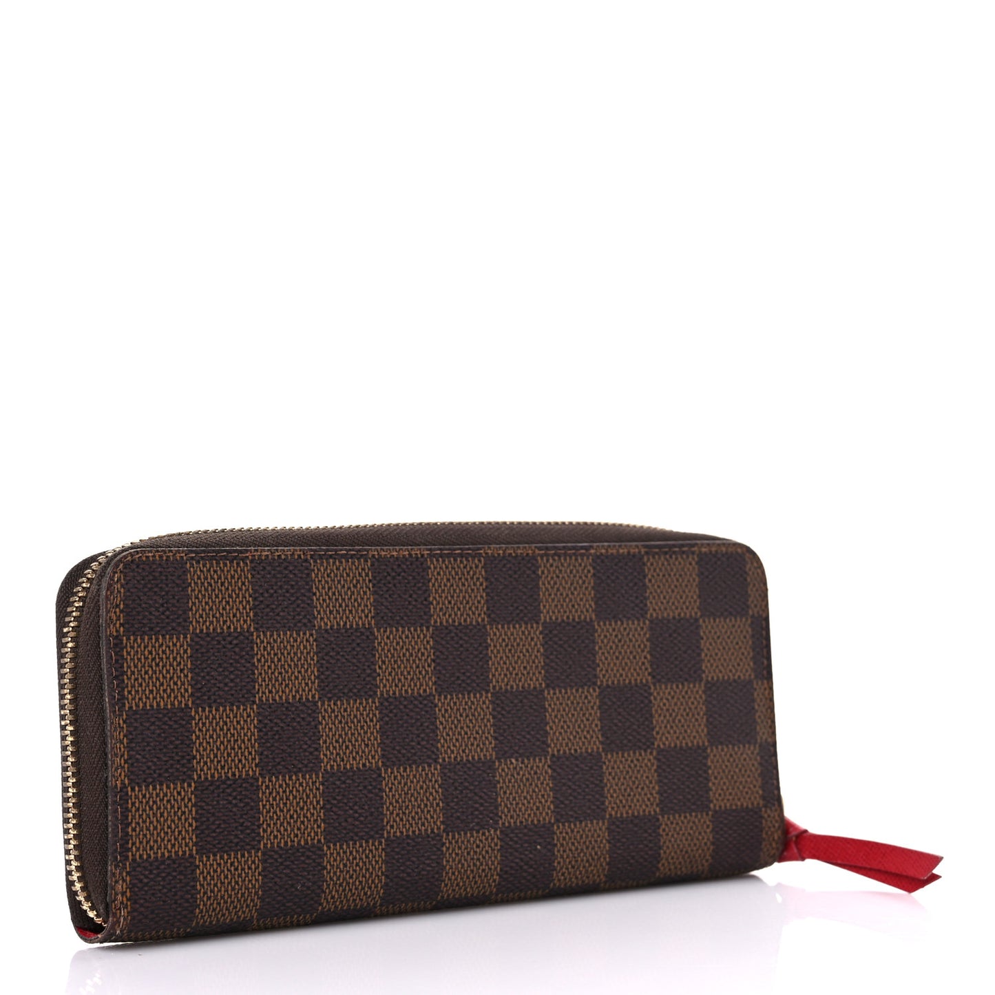 Damier Ebene Clemence Wallet Cherry