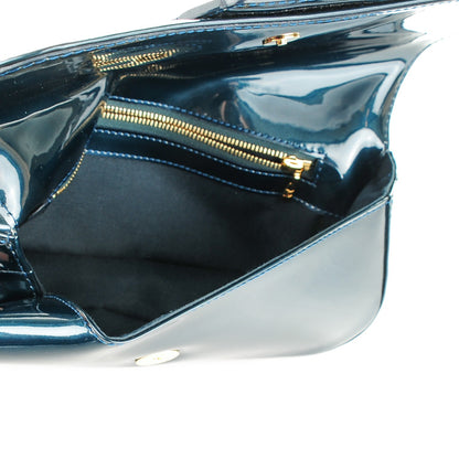 Louis Vuitton Patent Sobe Clutch Blue Nuit 5 of 7