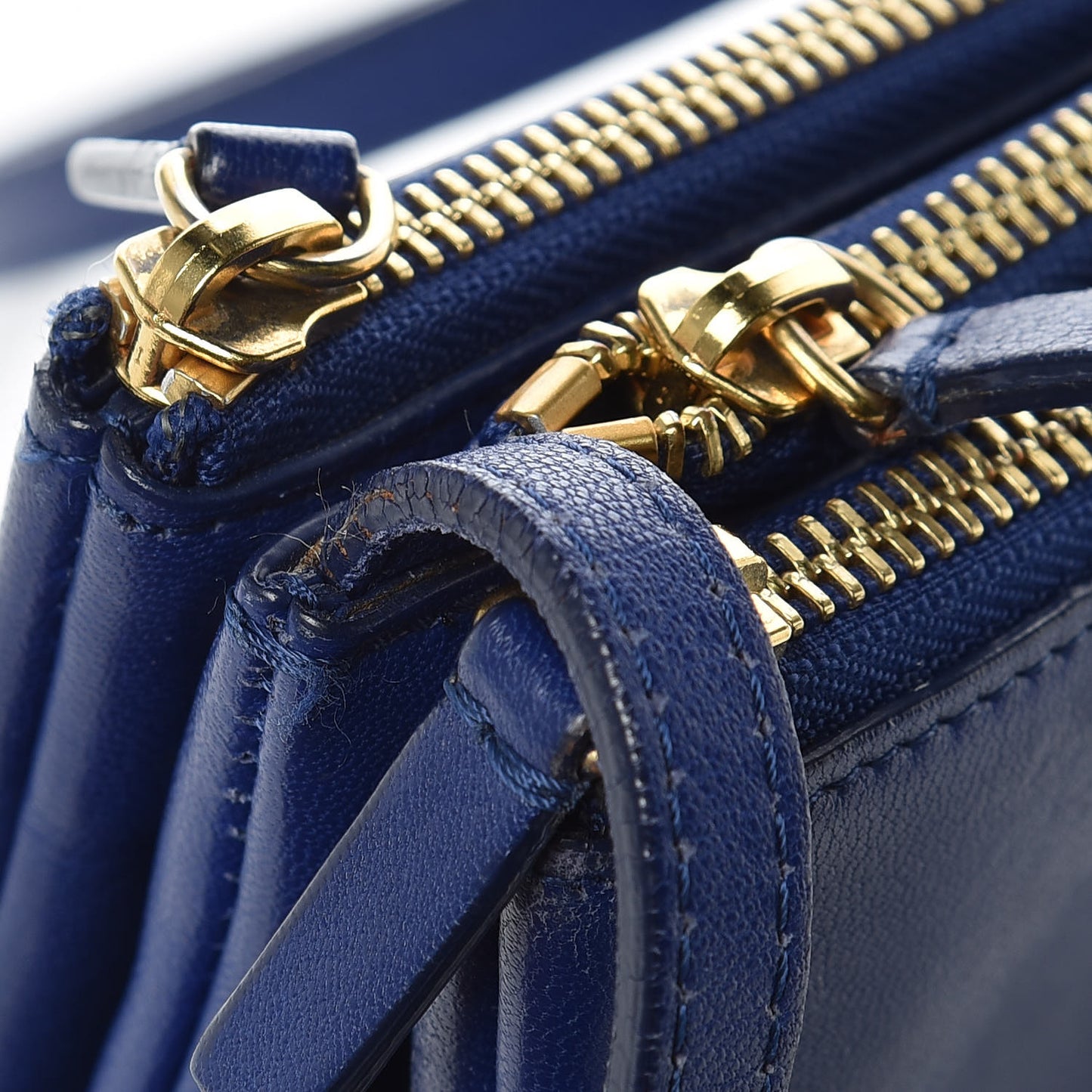 Lambskin Small Trio Crossbody Bag Electric Blue
