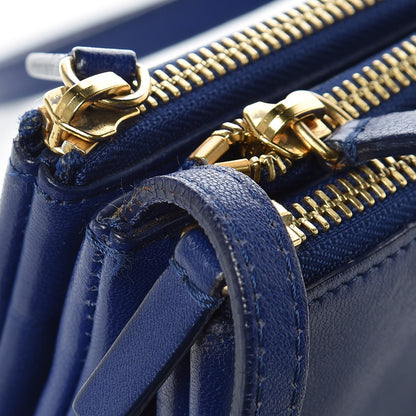 Celine Lambskin Small Trio Crossbody Bag Electric Blue 12 of 12