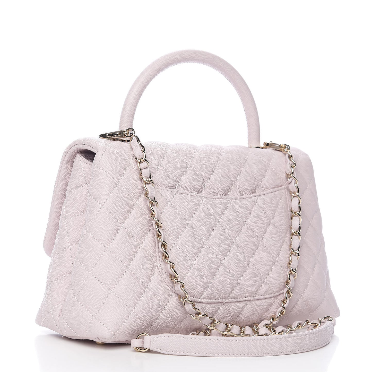 Caviar Quilted Small Coco Handle Flap Lilas Lilac