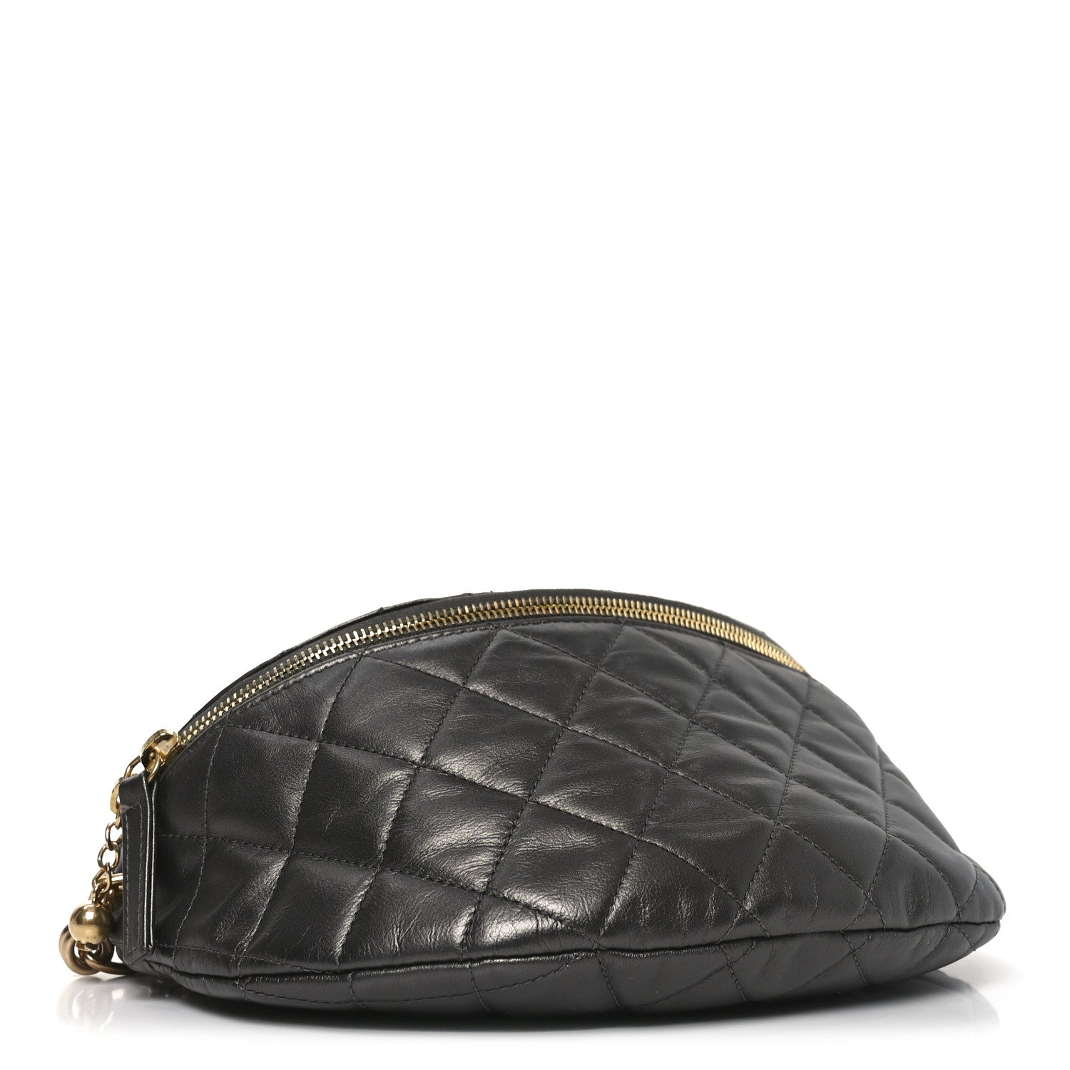 Chanel Metallic Calfskin Pearl Quilted CC Belt Bag Ruthenium 4 of 11