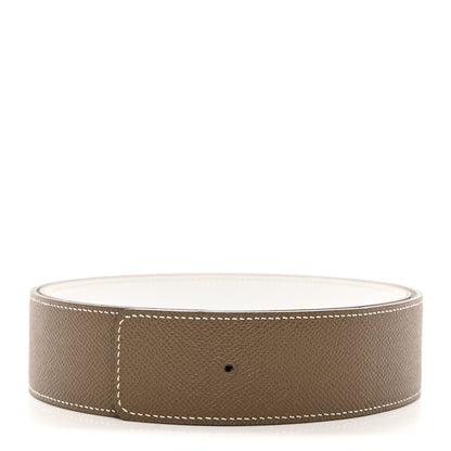 Hermes Epsom 42mm Belt Strap 90 White Etoupe 1 of 9