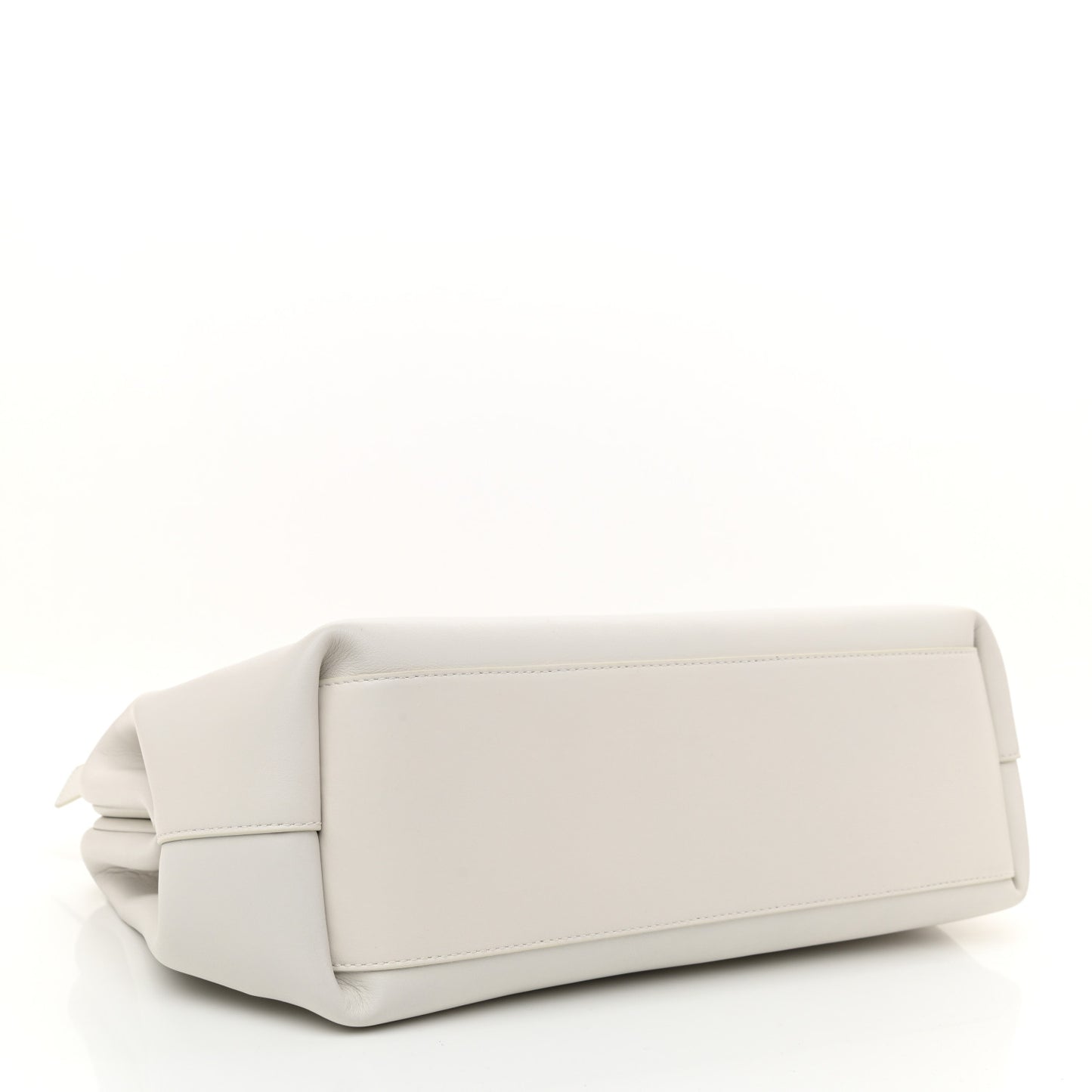 Calfskin Large The Point Triangle Bag Chalk